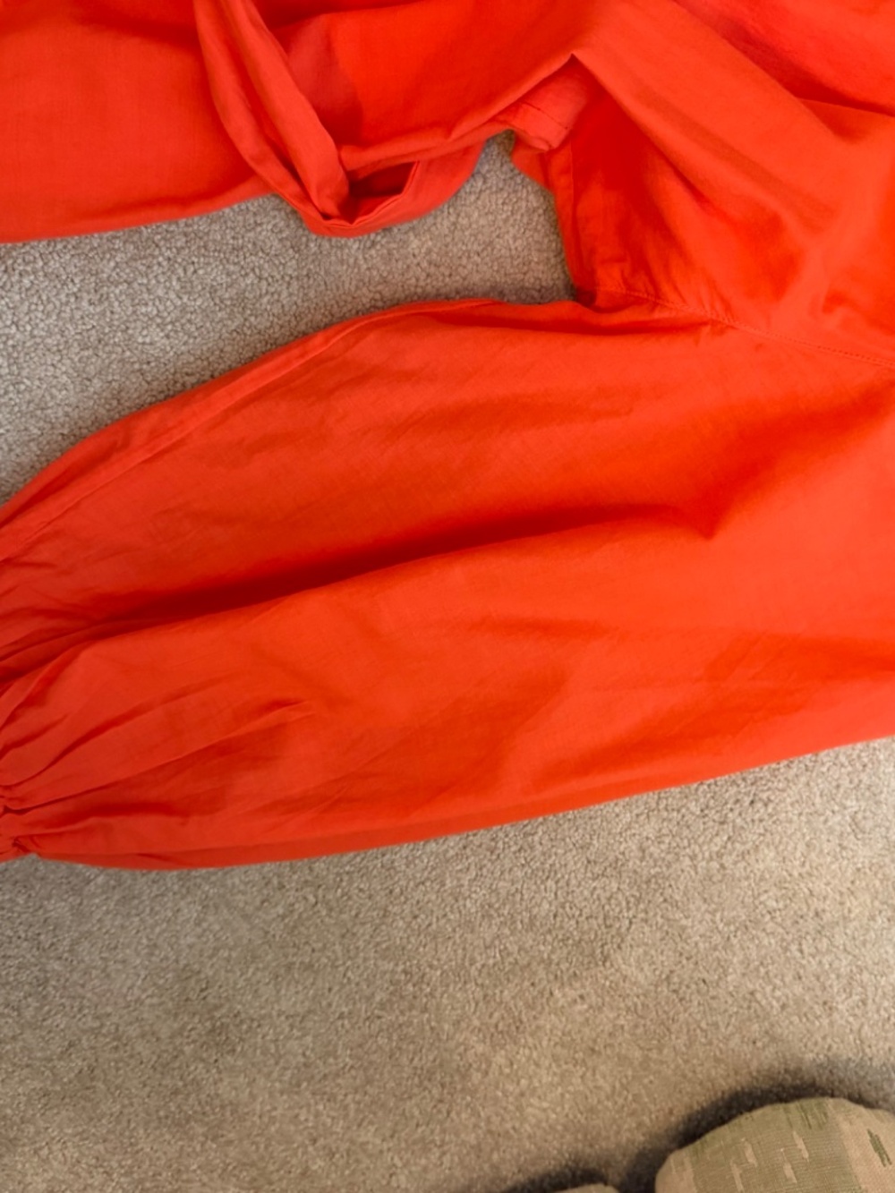 Ann Mashburn Cotton Linen Poppy Orange Red Eyelet Dress Size XL - Picture 4 of 7
